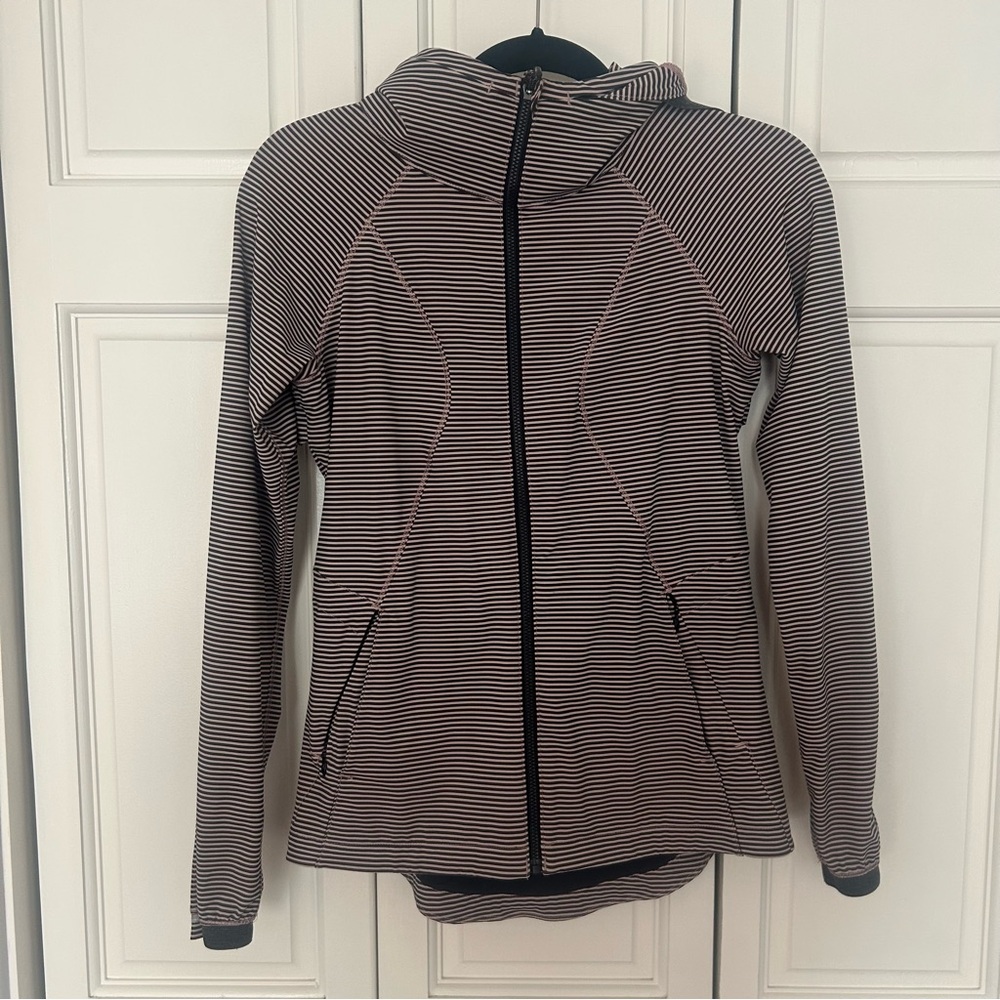 Lululemon Striped Black and Light Pink Jacket